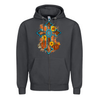 Smoke thanksgiving cross pumpkin sunflower Zipper Hoodie - AdoDesignShop