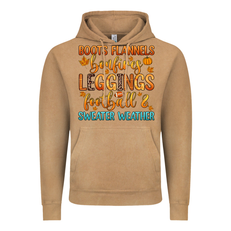 Boots Flannels Bonfires Leggins Football Vintage Hoodie by Zillion Design Studio | Teevron