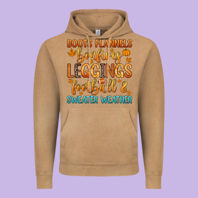 Boots Flannels Bonfires Leggins Football Vintage Hoodie Designed By Zillion Design Studio
