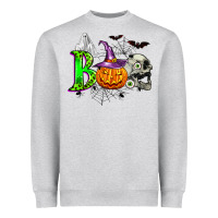 Heather Grey boo halloween Heavyweight Sweatshirt - Zillion Design Studio