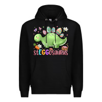 Black easter stegosaurus delight Premium Hoodie - LillyAllenDesigns