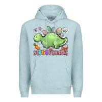 Blue Mist easter stegosaurus delight Premium Hoodie - LillyAllenDesigns