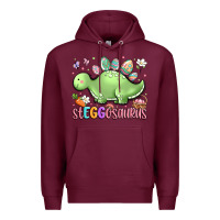 Burgundy easter stegosaurus delight Premium Hoodie - LillyAllenDesigns