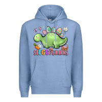 Colony Blue easter stegosaurus delight Premium Hoodie - LillyAllenDesigns