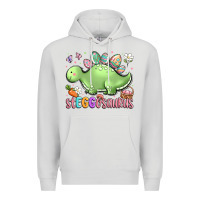 Dove Grey easter stegosaurus delight Premium Hoodie - LillyAllenDesigns
