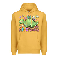 Mustard easter stegosaurus delight Premium Hoodie - LillyAllenDesigns