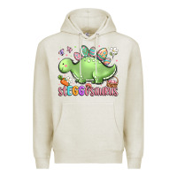 Oatmeal Heather easter stegosaurus delight Premium Hoodie - LillyAllenDesigns