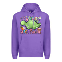 Purple easter stegosaurus delight Premium Hoodie - LillyAllenDesigns