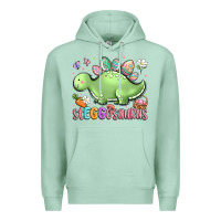 Seafoam easter stegosaurus delight Premium Hoodie - LillyAllenDesigns
