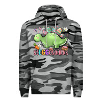 Slate Camo easter stegosaurus delight Premium Hoodie - LillyAllenDesigns