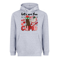 Heather Grey better aim than cupid with dog and duck Heavyweight Hoodie - MaliasSmallBusiness