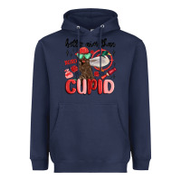 Navy better aim than cupid with dog and duck Heavyweight Hoodie - MaliasSmallBusiness