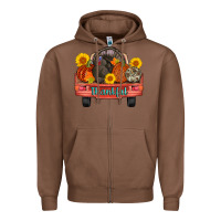 Chestnut thankful turkey truck Zipper Hoodie - AdoDesignShop
