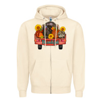 Sandshell thankful turkey truck Zipper Hoodie - AdoDesignShop