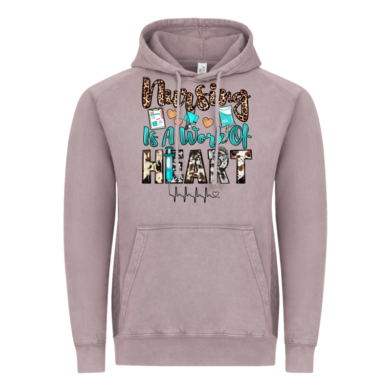 Nursing Is A Work Of Heart Vintage Hoodie by JahusDesignShop | Teevron