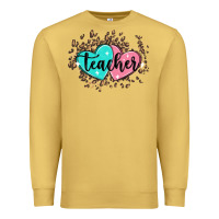 Antique Gold heart teacher Premium Sweatshirt - MaliasSmallBusiness