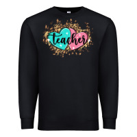 Black heart teacher Premium Sweatshirt - MaliasSmallBusiness