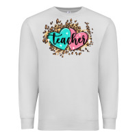 Dove Grey heart teacher Premium Sweatshirt - MaliasSmallBusiness