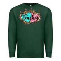 Sports Green heart teacher Premium Sweatshirt - MaliasSmallBusiness