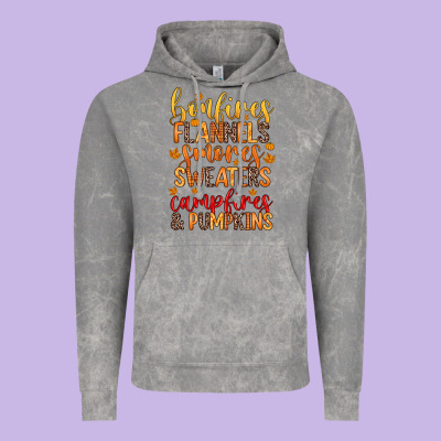 Bonfires Flannels S'mores Campfires And Pumpkins Vintage Hoodie Designed By Zillion Design Studio