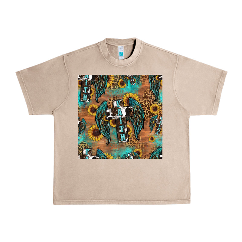 Faith Cross Seamless Pattern Urban Heavy Tee by HRA Design Shop | Teevron