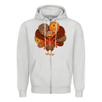 Dove Grey thanksgiving turkey Zipper Hoodie - AdoDesignShop