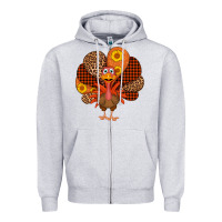 Heather Grey thanksgiving turkey Zipper Hoodie - AdoDesignShop