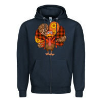 Navy thanksgiving turkey Zipper Hoodie - AdoDesignShop