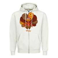 Oatmeal Heather thanksgiving turkey Zipper Hoodie - AdoDesignShop