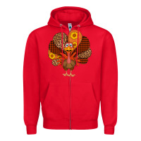 Red thanksgiving turkey Zipper Hoodie - AdoDesignShop