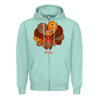 Seafoam thanksgiving turkey Zipper Hoodie - AdoDesignShop