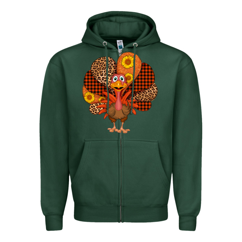 Thanksgiving Turkey Zipper Hoodie by AdoDesignShop | Teevron