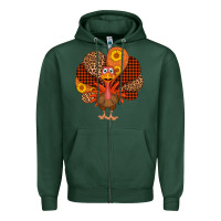 Sports Green thanksgiving turkey Zipper Hoodie - AdoDesignShop