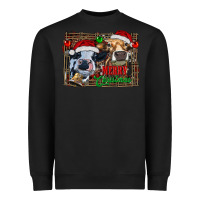 Black merry christmas heifers Heavyweight Sweatshirt - RanaPortraitStore