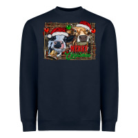 Navy merry christmas heifers Heavyweight Sweatshirt - RanaPortraitStore