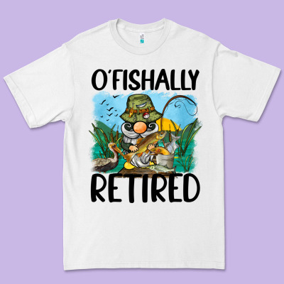 O' Fishally Retired Premium Tee Designed By Barkaloodesign