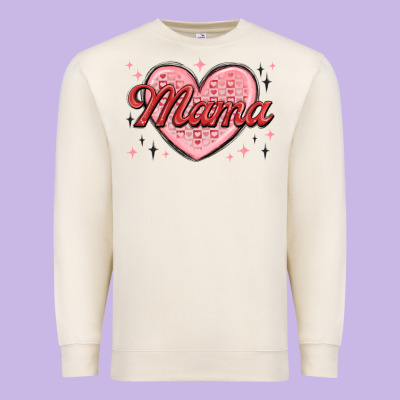 Mama Valentines Premium Sweatshirt Designed By Maliassmallbusiness