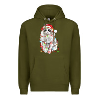 Army Green christmas ragdoll cat Premium Hoodie - LillyAllenDesigns