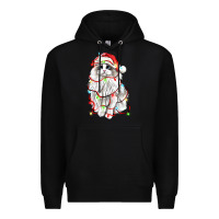 Black christmas ragdoll cat Premium Hoodie - LillyAllenDesigns