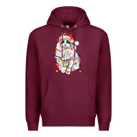Burgundy christmas ragdoll cat Premium Hoodie - LillyAllenDesigns