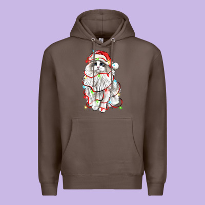Christmas Ragdoll Cat Premium Hoodie Designed By Lillyallendesigns