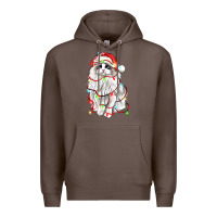 Coffee christmas ragdoll cat Premium Hoodie - LillyAllenDesigns