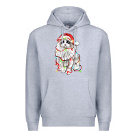 Heather Grey christmas ragdoll cat Premium Hoodie - LillyAllenDesigns