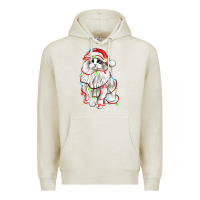 Oatmeal Heather christmas ragdoll cat Premium Hoodie - LillyAllenDesigns