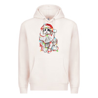 Pale Pink christmas ragdoll cat Premium Hoodie - LillyAllenDesigns