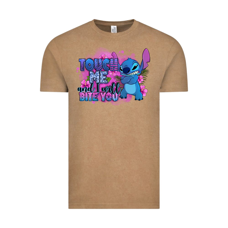 Touch Me And I Will Bite You Stitch Vintage Tee by Zillion Design Studio | Teevron