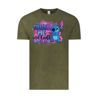 Vintage Olive touch me and i will bite you stitch Vintage Tee - Zillion Design Studio
