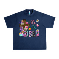 Navy he is risen easter Urban Heavy Tee - Neo Western