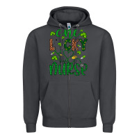 Smoke Leopard Glitter One Lucky Nurse Zipper Hoodie - Artiststas