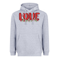 Heather Grey love valentine s day Heavyweight Hoodie - MaliasSmallBusiness